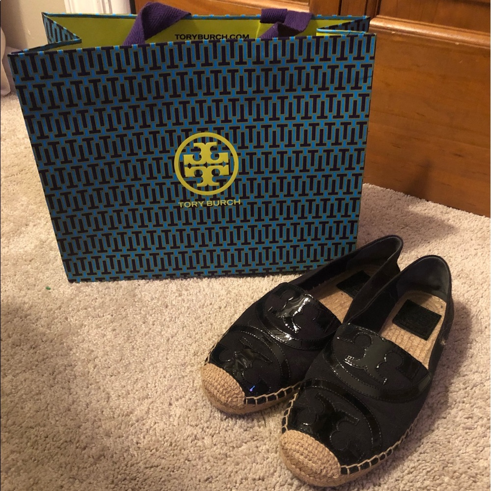 Tory Burch Poppy Espadrille Black